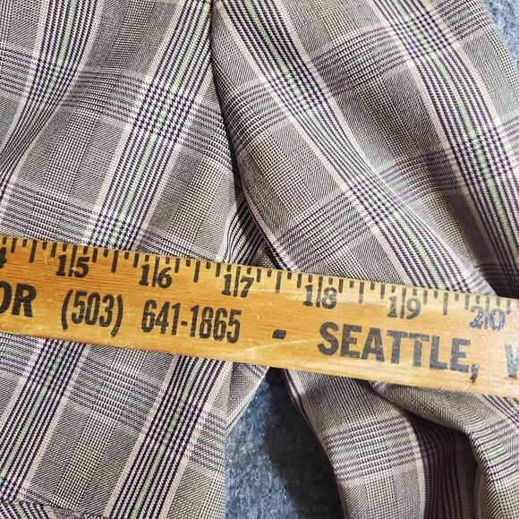 Vintage  I.e Adult Women Business Blazer Jacket Brown Striped Size 8 - Picture 11 of 12